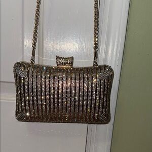 Elegant Gold and Silver Evening Clutch